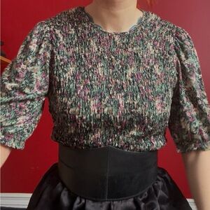 Reitmans Multicolor Smocked Blouse